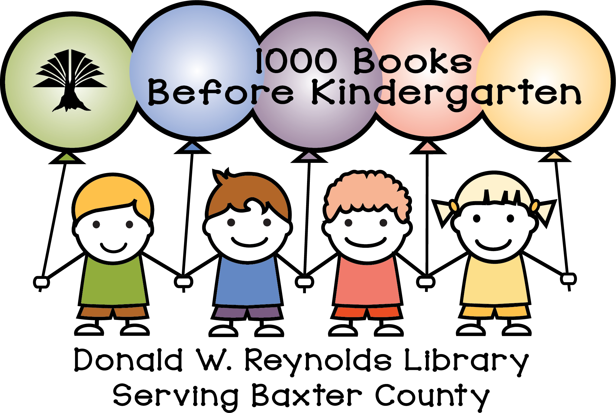 1,000 Books before Kindergarten Donald W. Reynolds Library Serving Baxter County graphic full
