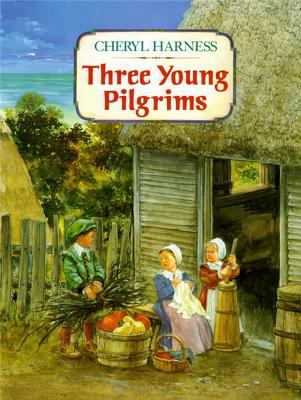 "Three Young Pilgrims" book cover
