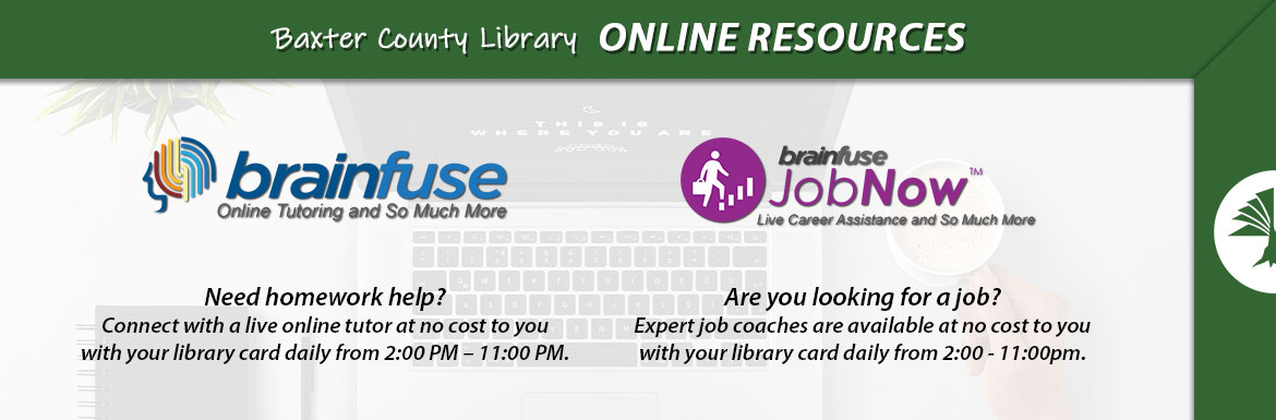 Brainfuse online resource for tutoring and job coaches.