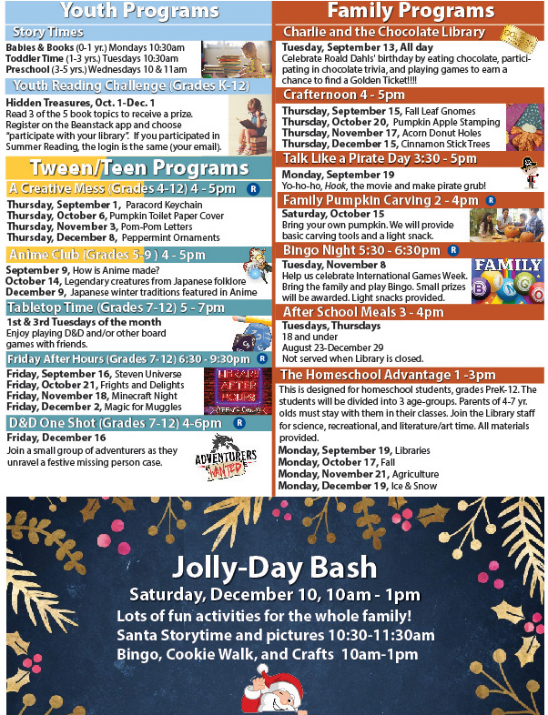 Baxter County Library Fall 2022 Program Guide p3