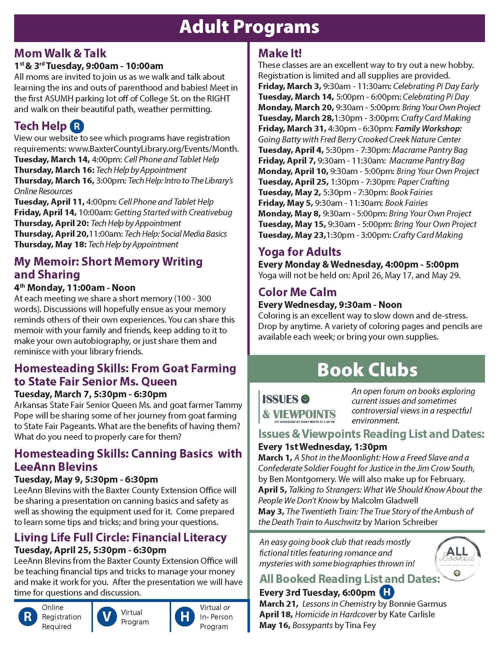 Program Guide Spring 2023 Page 2