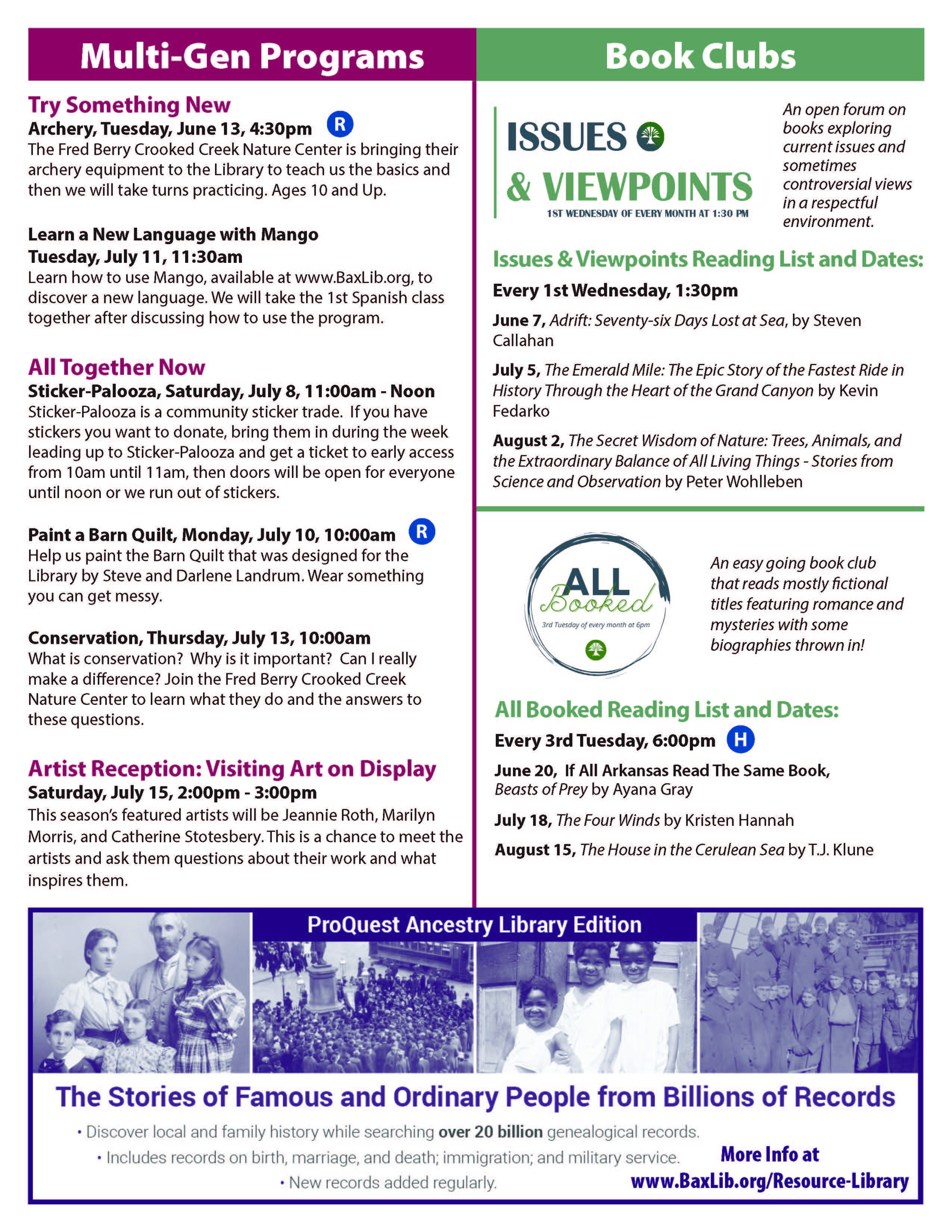 Program Guide Summer 2023 Page 3