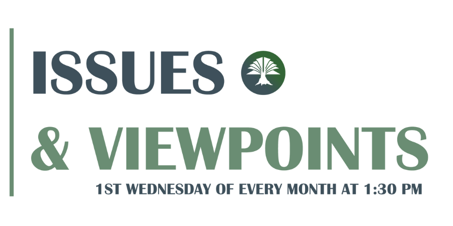 Issues & Viewpoints Book Club Logo Issues & Viewpoints Book Club Logo