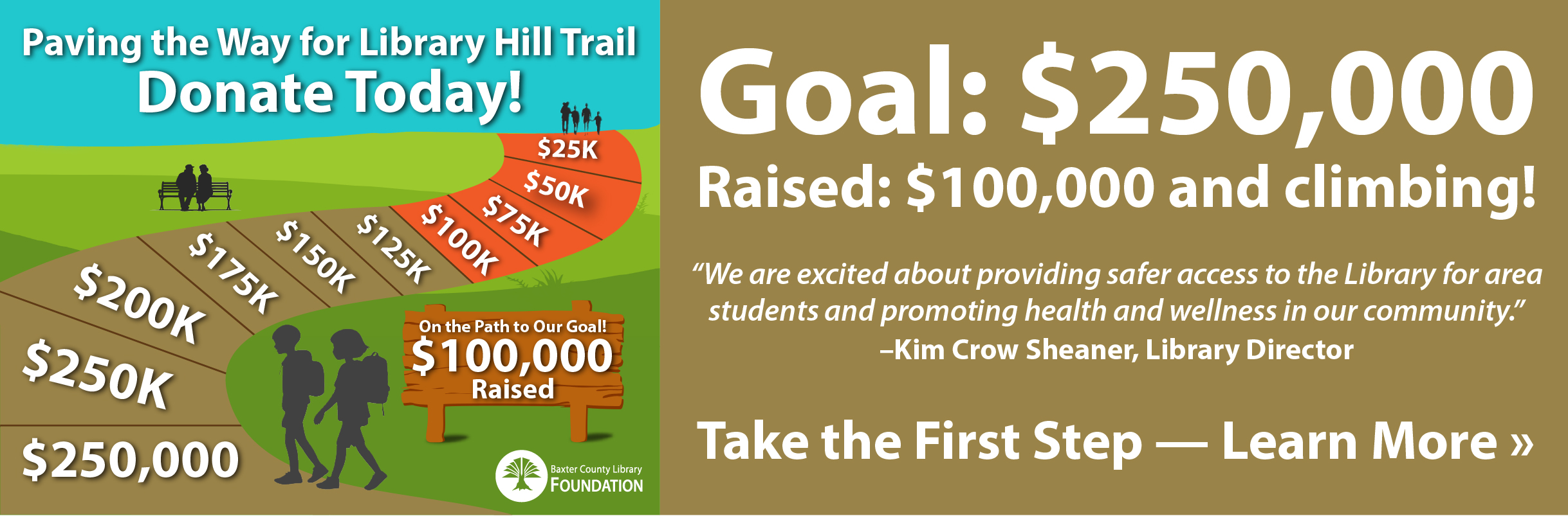 Pave the Way for Library Hill Trail.