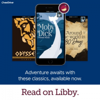 Marketing Graphic with Moby Dick and various eBooks