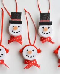 snowmen tealight ornaments