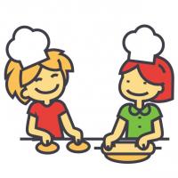 Kids cooking clipart