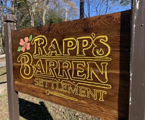 Guest Speaker David Benedict speaking about the Rapp's Barren Pioneer Settlement