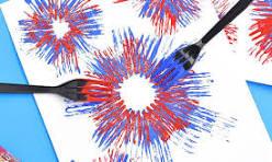Painting fireworks with forks