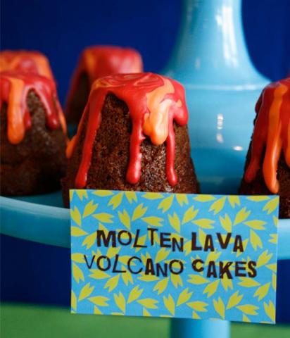 Volcano Cakes