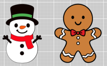 Snowman and Gingerbread Man
